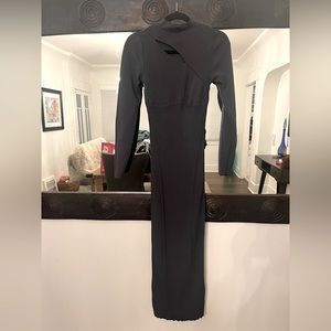 ASOS Ribbed long sleeve bodycon dress with cutout detail Size UK M US 8/10